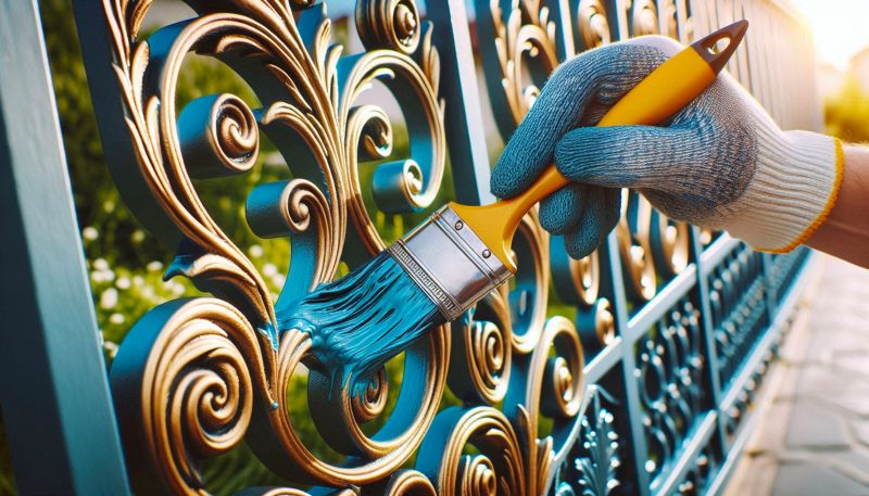 Wrought Iron Fence Painting